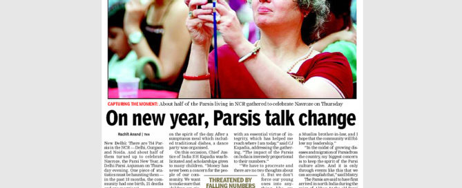 DPA Navroze 2010 Celebrations. An article in Times of India